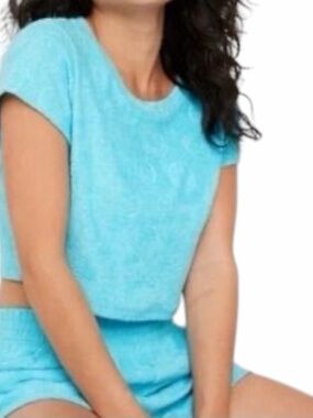 Offline by Aerie Terry Smiley Face Set Size in Teal Medium NWT Exclusive